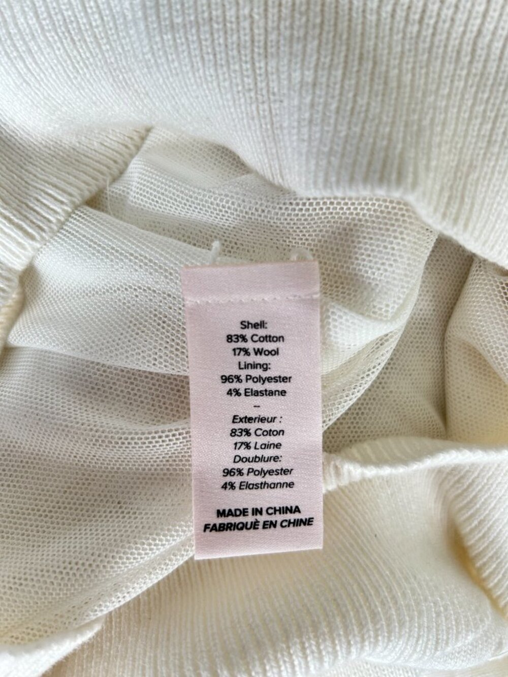 Cinq à Sept Nancy Sequin Cardigan Sweater White Cotton Wool Size S - Picture 5 of 7